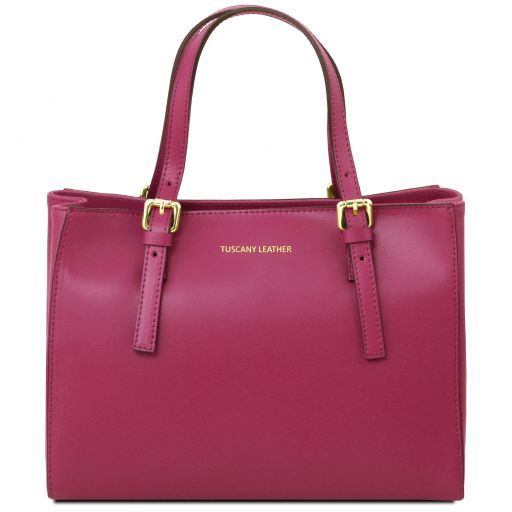 Aura Leather Handbag Fuchsia TL141434