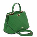 TL Bag Handtasche aus Weichem Leder im Steppdesign Grün TL142132