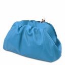 TL Bag Soft Leather Clutch With Chain Strap Light Blue TL142184
