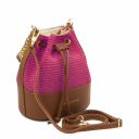 TL Bag Straw Effect Bucket bag Fuchsia TL142207