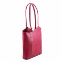 Patty Saffiano Leather Convertible bag Fuchsia TL141455