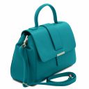 TL Bag Leather Handbag Turquoise TL142156