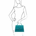 TL Bag Handtasche aus Leder Turquoise TL142156