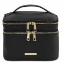 Mary Beauty Case in Pelle Morbida Nero TL142206