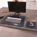 Office Set Leather Desk pad and Mouse pad Темно-синий TL141980