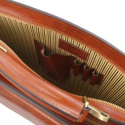 Tuscany Leather TL141268 Venezia Leather briefcase 2 compartments 