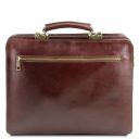Venezia Borsa da Lavoro in Pelle 2 Scomparti con zip Marrone TL141268