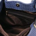 TL KeyLuck Tasche aus Geprägtem Leder Dunkelblau TL141573