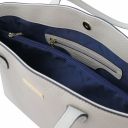 TL Bag Shopping Tasche aus Leder Light grey TL141828