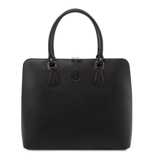 Magnolia Damen Business Tasche aus Leder Schwarz TL141809