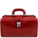 Raffaello Klassische Doktortasche aus Leder mit Schnalle Rot TL141852