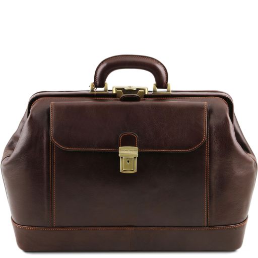 Leonardo Exclusive Leather Doctor bag Dark Brown TL142072