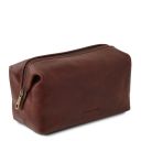 Smarty Leather Toiletry bag - Large Size Brown TL141219