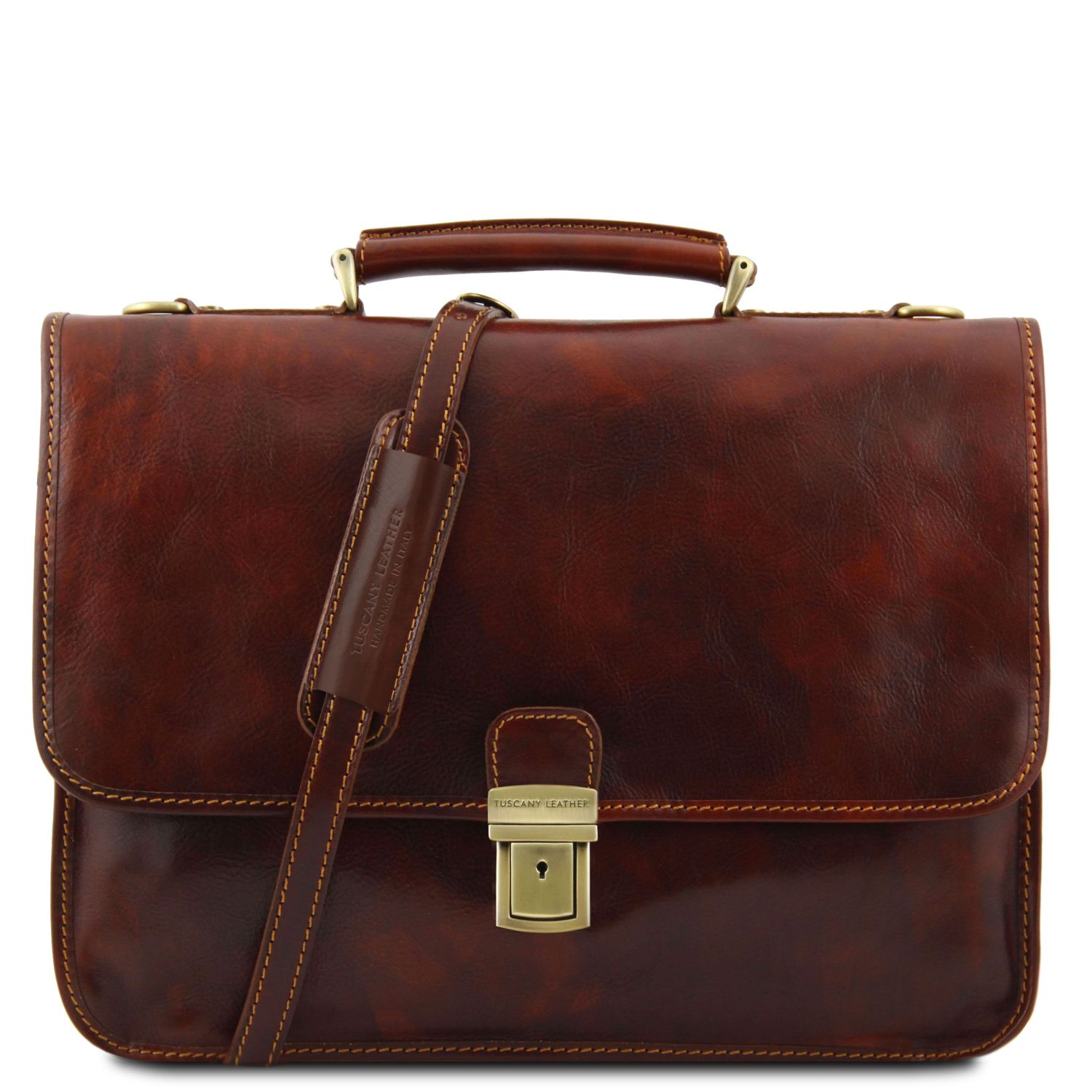 Leather travel bag business bag 'Ancona' leather brown vintage