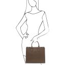 Iside Leather Business bag for Women Dark Taupe TL142240