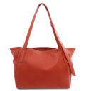 TL Bag Shopping Tasche aus Weichem Leder Brandy TL142230