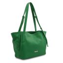 TL Bag Shopping Tasche aus Weichem Leder Grün TL142230