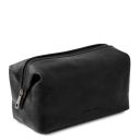 Smarty Leather Toiletry bag - Small Size Black TL141220
