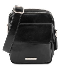 Larry Leather Crossbody Bag Black TL141915