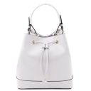 Minerva Leather Bucket bag White TL142145