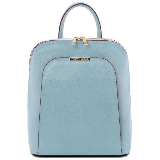 TL Bag Saffiano Leather Backpack for Women Light Blue TL141631