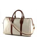 Oslo Travel Leather bag - Yachting Line White TL1044bis