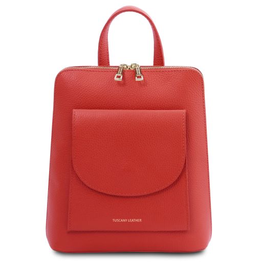 TL Bag Zaino Piccolo da Donna in Pelle Corallo TL142092