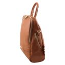 Ponza Soft Leather Backpack for Women and Soft Leather Wallet for Women Cognac TL142158