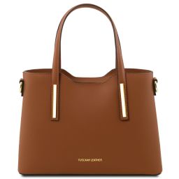Olimpia Ledertasche aus Leder - Klein Cognac TL141521