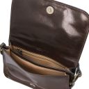 Carmen Кожаная сумка на плечо с клапаном Темно-коричневый TL141713
