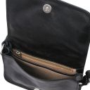 Carmen Leather Shoulder bag With Flap Black TL141713