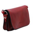 Carmen Leather Shoulder bag With Flap Red TL141713