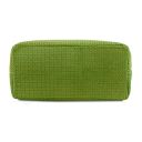 TL KeyLuck Sac Shopping en Cuir Imprimé Tressé Vert TL141573