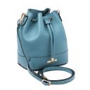 TL Bag Sac Secchiello Pour Femme en Cuir Bleu clair TL142146