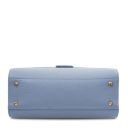 TL Bag Handtasche aus Leder Himmelblau TL142156