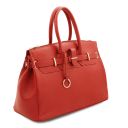 TL Bag Leather Handbag With Golden Hardware Coral TL141529