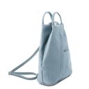 Shanghai Soft Leather Backpack Light Blue TL141881