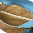 TL Bag Soft Leather Straw Effect Shopping bag Azure TL142279