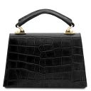 Afrodite Sac à Main en Cuir Effet Croco Noir TL142300