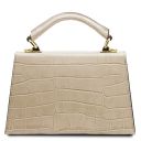 Afrodite Sac à Main en Cuir Effet Croco Beige TL142300