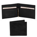 Elegante Porta Tarjetas en Piel con Clip Para Billetes Negro TL142055