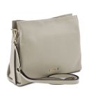 TL Bag Borsa a Spalla in Pelle Morbida Grigio chiaro TL142292