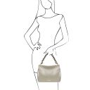 TL Bag Sac Bandoulière en Cuir Souple Gris clair TL142292