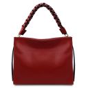 TL Bag Schultertasche aus Weichem Leder Rot TL142292