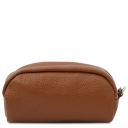 TL Bag Soft Leather Toiletry Case Cognac TL142314
