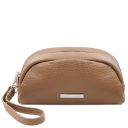 TL Bag Neceser en Piel Suave Marrón topo TL142314