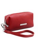 TL Bag Kosmetiktasche aus Weichem Leder Lipstick Rot TL142315