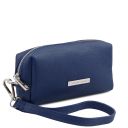 TL Bag Trousse in Pelle Morbida Blu scuro TL142315