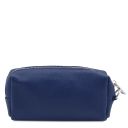 TL Bag Trousse de Toilette en Cuir Souple Bleu foncé TL142315