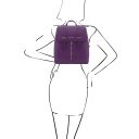 TL Bag Sac à dos Pour Femme en Cuir Violet TL142281